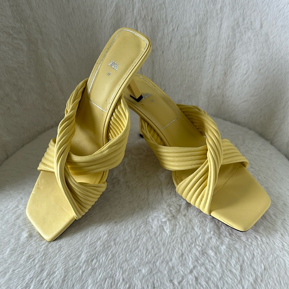 Yellow slippers from Zara